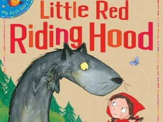 Little Red Riding Hood vocabulary sheet with a  qr link to the story.