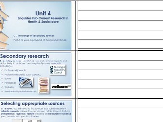 BTEC Level 3 Health and Social Care Unit 4 Enquiries into Current Research in HSC Learning Aim C