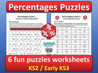 Percentages Revision Worksheets