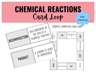 Chemical Reactions Card Loop Activity