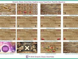 Crazy Squares Spanish PowerPoint Game Template FREE READ ONLY SHOW