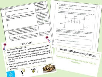 Transpiration versus translocation whole lesson OCR B2.2g/AQA 4.2.3.2