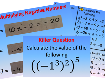 Multiplying and Dividing Negative Numbers