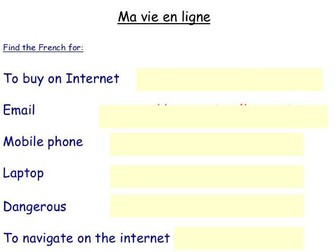 Module 1 GCSE Pearson Unit 1 Technology (Ma vie en ligne)