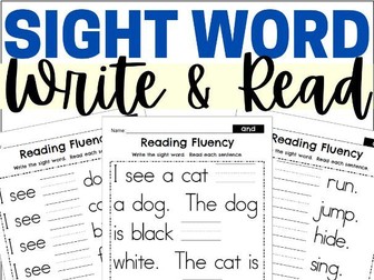 Fry 1-100 Sight Word Read and Write Fluency Passages