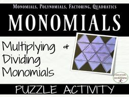 Multiplying and Dividing Monomials: Puzzle Activity
