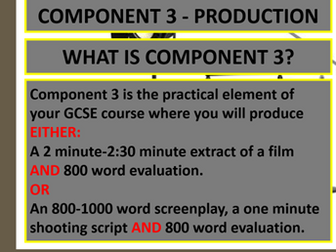 GCSE Film  - Comp 3 - Planning Booklet