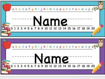 Back to School Desk Names (x4 Designs)