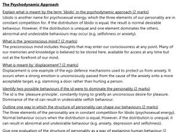 Sample Exam Questions #2 - A2 Psychology - Approaches