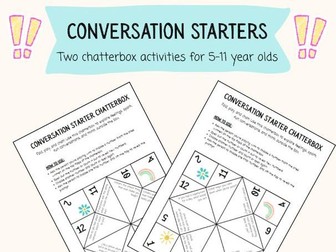 Conversation Starter Chatterbox | Printable PSHE Activity for Kids