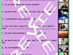 Like versus Would Like 3 Photo Worksheet Set