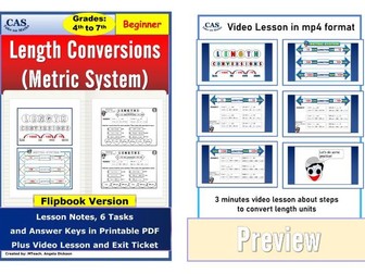 Length Conversions-Metric System  (Activities and Answers)