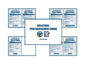 Volleyball - Peer Assessment Cards - Key Stage 3