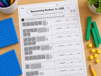 Representing Numbers to 1000 (Support, Core and Challenge)