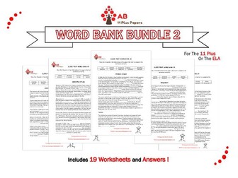 Word Bank Bundle 2-worksheets+answers