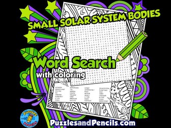 Small Solar System Bodies Word Search Puzzle | Outer Space Wordsearch