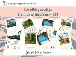 describing settings prompt support worksheets year 4 ks2 creative