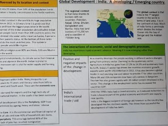 GCSE Edexcel A topic 5 India knowledge organiser