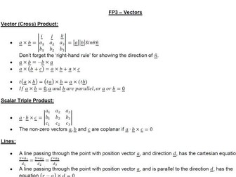 Further Pure Mathematics Vectors - pdf