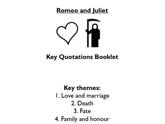 Romeo and Juliet Key Quotes Dual Coded