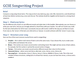 GCSE Songwriting