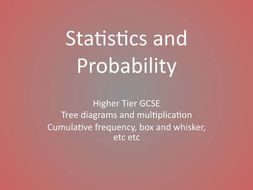 GCSE Mathematics Statistics and Probability Higher Tier Revision workbooks