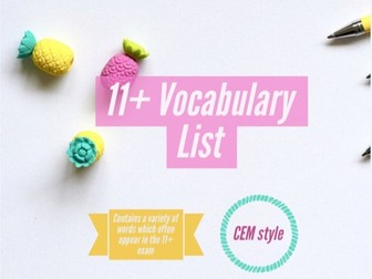 11+ Vocabulary List