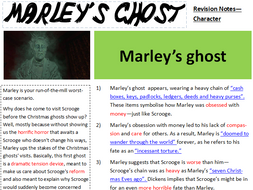 AQA - Lit - A Christmas Carol - Marley Revision Notes | Teaching Resources