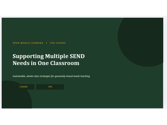 Supporting Multiple SEND Needs in One Classroom - CPD Course | Universal Design for Learning