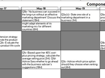 WJEC Eduqas Component 1 & 2 Exam Tracker