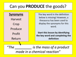 Percentage yield | Teaching Resources