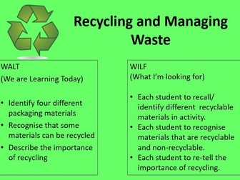 Recycling and Waste Management: A Multi-Sensory Activity Pack for SEND Learners