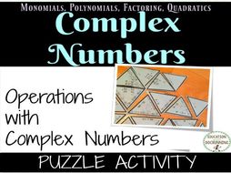 Operations with Complex Numbers Puzzle Activity for Algebra 2