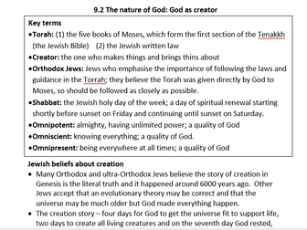 Judaism belief, teachings and practices full GCSE revision guide AQA B