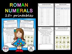 roman numerals suitable for both the ukus 15 printables