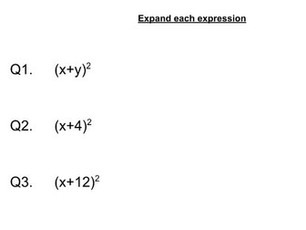 Algebra Expanding/Factoring + Guidance