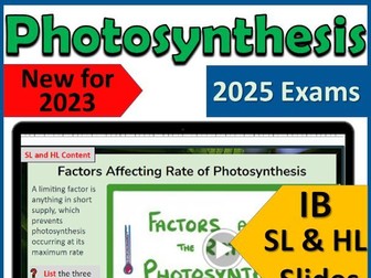 IB Biology C1.3 Photosynthesis - IB Diploma First Exams 2025