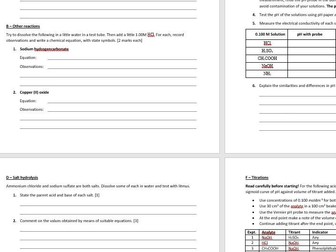 Acids and bases properties, reactions and pH curves with Vernier data loggers