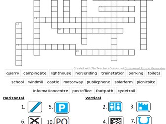 Map Symbol Crossword Puzzle
