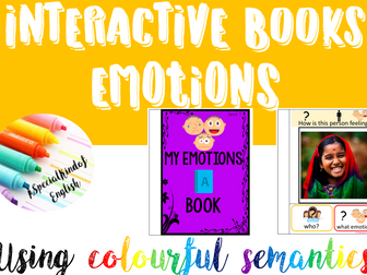 Interactive book: emotions - sentence writing using colourful semantics