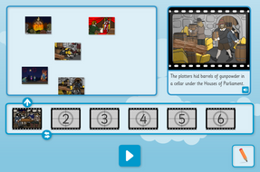 Guy Fawkes Sequence and Retell Interactive Activity - Guy Fawkes KS1