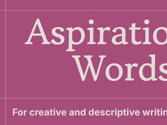 Aspirational Vocabulary Display