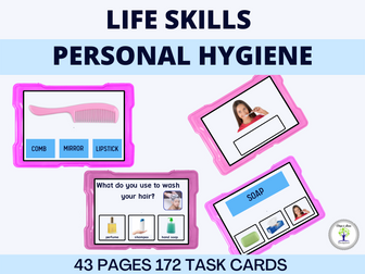 Life Skills Personal Hygiene Task Cards for Special Needs