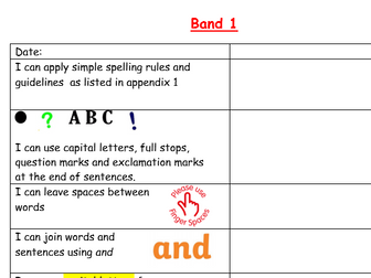 Year 1 Expected writing grid