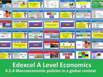 4.5.4 Macroeconomic policies in a global context - Theme 4 Edexcel A Level Economics