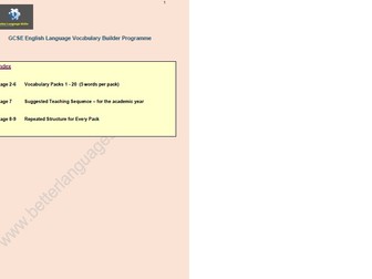 Edexcel GCSE English Language Vocabulary Builder