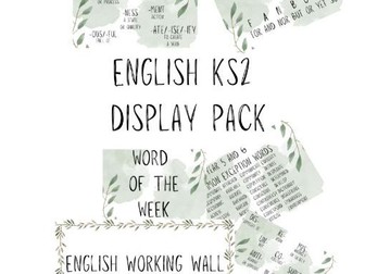 English KS2 Botanical Nature Display Pack