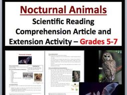 Nocturnal Animals - Science Reading Article - Grades 5-7