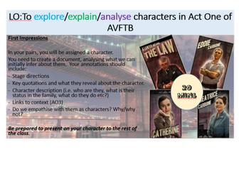 A View From The Bridge lessons