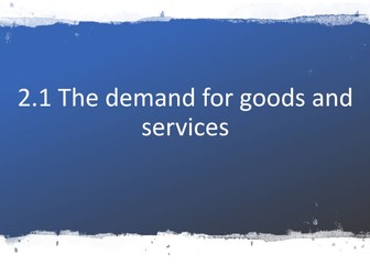 Microeconomics - Demand